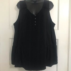 ✔️Faded Glory Elegant Black Sleeveless Top 🌷